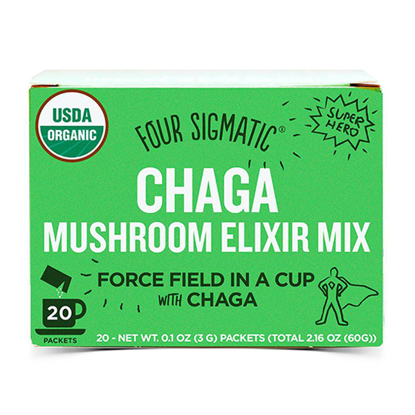Vier Sigmatic Chaga-Pilz-Mix-Elixier (20er Pack)