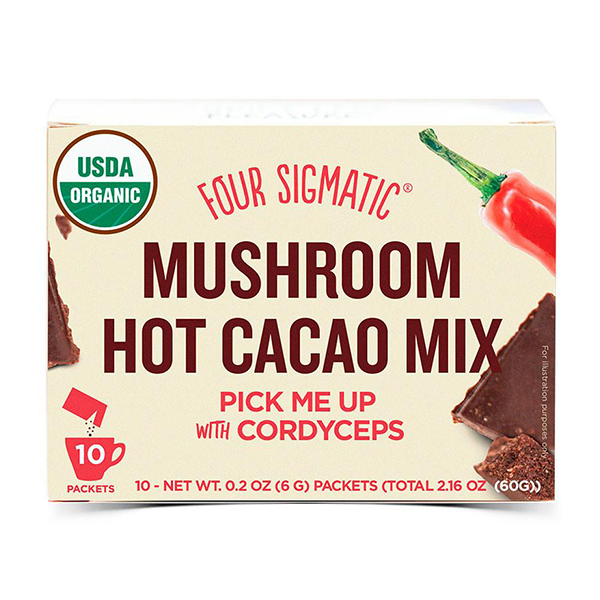 Four Sigmatic Mushroom Hot Cacao med Cordyceps (10 förpackningar)
